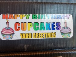 Cupcake Birthday Yard Card